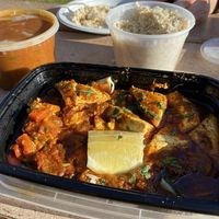 Vegan Tofu Tikka and Vegetable Vindaloo at Ambrosia India Bistro in Scotts Valley