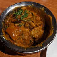 Vegan aloo baingan masala-really good! at Ambrosia India Bistro in Scotts Valley