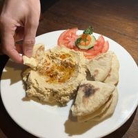 Humous and pita starter  at Kokkos Cafe Bistro in Diani