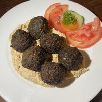 Falafel and humous starter  at Kokkos Cafe Bistro in Diani