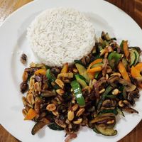 Vegetables with rice and Peanuts at Kokkos Cafe Bistro in Diani