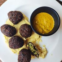 Hummus and Falafel at Kokkos Cafe Bistro in Diani