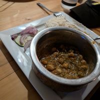 Chickpea curry at Kokkos Cafe Bistro in Diani