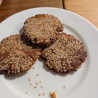 Vegan tahini cookie at Kokkos Cafe Bistro in Diani