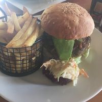 Zion burger at Kokkos Cafe Bistro in Diani