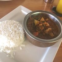 Vegetable korma at Kokkos Cafe Bistro in Diani