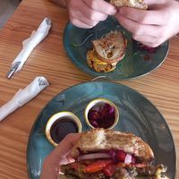 Veggie Burger & Mediteranean Sandwhich at Depth N Green in Mysore