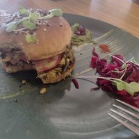 D'n'G Veggie burger at Depth N Green in Mysore