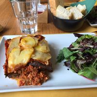 vegan moussaka  at Giardino Tergesteo in Trieste