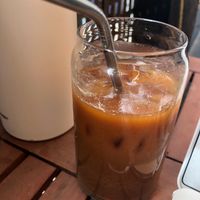 Iced coffee at Decade in Lawrence