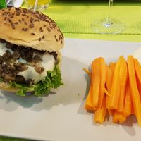 Burger at Vegana Burgers - Cais do Sodre in Lisbon