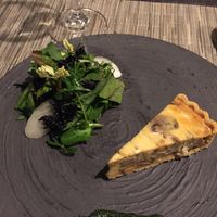 Favorite dish - tofu quiche w smoked soybeans and mushrooms  at Vegetus in Kamakura