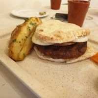 Vegan burger with a greek twist at O'Vrakas Taverna in Limassol