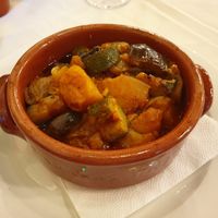 "Whatever is seasonal" - pot, fried in olive oil, garlic and thyme at O'Vrakas Taverna in Limassol