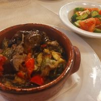 tourlou tourlou with side salad at O'Vrakas Taverna in Limassol