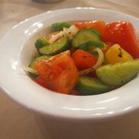 fresh salad comes as a side with tourlou tourlou at O'Vrakas Taverna in Limassol