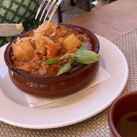 Vegan veg stew with taro - kappamas   at O'Vrakas Taverna in Limassol