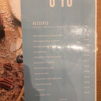 Menu - Desserts at O'YO - Brabantdam in Ghent