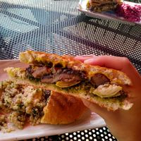 Large sandwich! Portobello option. at Cafe Sol in Grand Junction