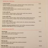 Menu  at Bistro Go in Brno