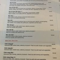 Menu  at Bistro Go in Brno