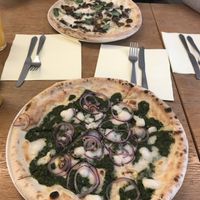 spinach pizza new version at Chutnej in Vinohrady