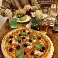 Vegan pizza at Chutnej in Vinohrady