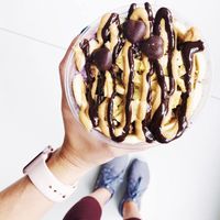 Harlequin Monkey acai bowl. at JuiceRx - Bucktown in Chicago