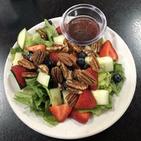 Strawberry pecan salad at The Black Crow Cafe in Elkhart