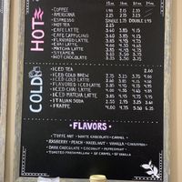 Coffee menu 5/28 at The Black Crow Cafe in Elkhart