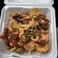 Vegan breakfast nachos  at The Black Crow Cafe in Elkhart