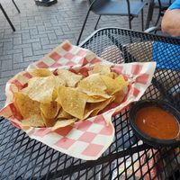 Chips and salsa, loved the spice. at Brews Brothers in Galveston