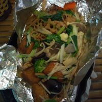 Baked tofu and mushroom and veggies Enough to fill you! at Yen Nha Hang Chay & Yoga in Nha Trang