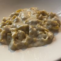 Tortellini with creamm cheese  at Bottega Vegana in Modena