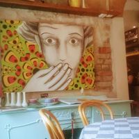 Various art pieces inside at Kuusk Hernesto in Tallinn