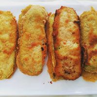 Calabacines empanados
Breaded zucchini at Cafe Bonjour in Lanzarote