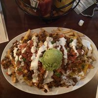 Loaded fries (very good)  at Pancho's Vegan Cantina in Las Vegas