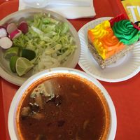 soup and cake at Pancho's Vegan Cantina in Las Vegas