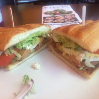 Cuban torta sandwich  at Pancho's Vegan Cantina in Las Vegas