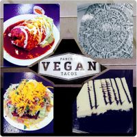 Burrito taco and dessert best day ever 😋 at Pancho's Vegan Cantina in Las Vegas