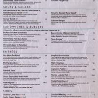 Menu food  at Marker 88 in Islamorada