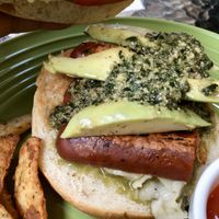 Burger inside at Natural Spice in Panama City