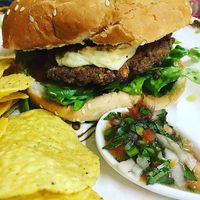 Veggie Burger at Natural Spice in Panama City