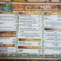 Menu at Natural Spice in Panama City