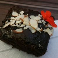 vegan chocolate cake at Natural Spice in Panama City