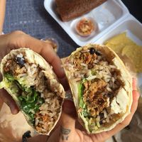 The boss 
Pico de gallo, carrots, vegan cheese, tahini, rice,...  at Natural Spice in Panama City