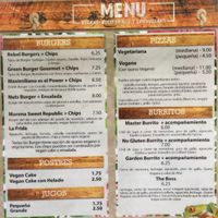 Menu at Natural Spice in Panama City
