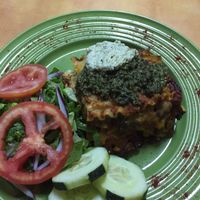 Most amazing vegan lasagna I’ve ever had  at Natural Spice in Panama City