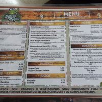 Menu  at Natural Spice in Panama City