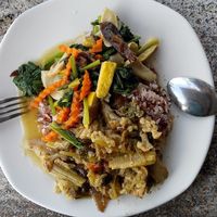 Brown rice + 2 dishes. 50-60 Baht.
Very hearty!
Discount for the regular customers! ;) at Grandmother's Smile in Phuket